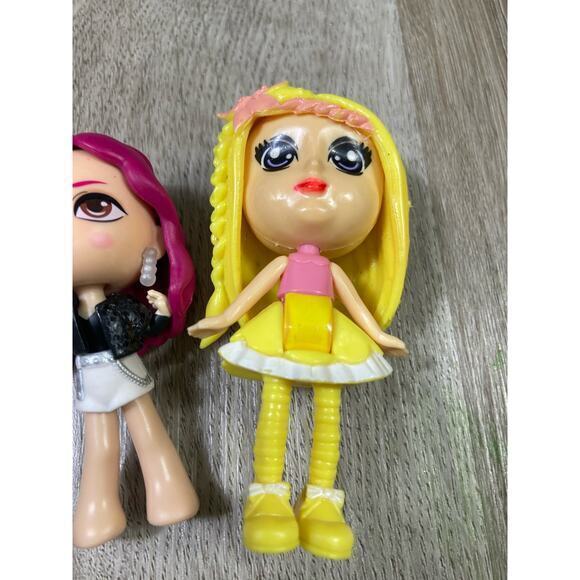 Spin Masters Little Charmers Lot of 2 Mini Fashion Dolls - Pink & Yellow Hair - Picture 6 of 8